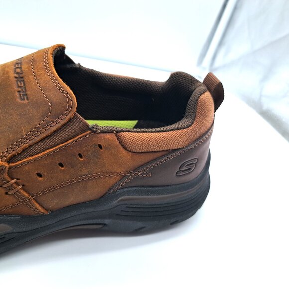 Skechers Mens Expended -Sevenoleather Slip on Leather Slip on Moccasin  - Size 9 - Picture 11 of 16